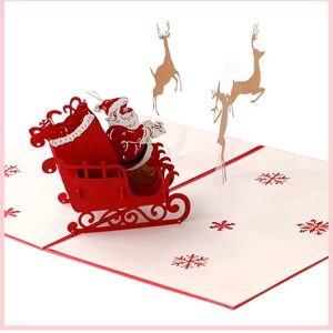 Novoročenka -  3D Santa na saniach